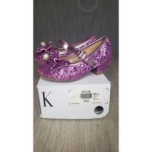 USED/WORN Dream pairs purple chunky glitter toddler dress up shoes US size 7
